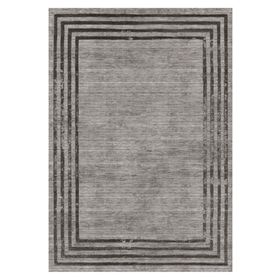 Çam Halı Gloria TD71603 Gri Art Deco Modern Desen Dokuma Saçaklı Kilim