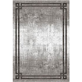 Çam Halı Gloria TD71704 Gri Art Deco Modern Desen Dokuma Saçaklı Kilim