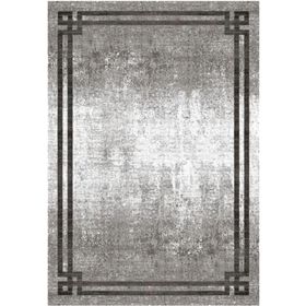 Çam Halı Gloria TD71704 Gri Art Deco Modern Desen Dokuma Saçaklı Kilim