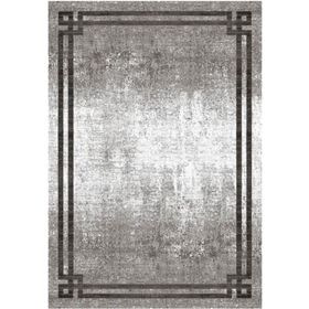 Çam Halı Gloria TD71704 Gri Art Deco Modern Desen Dokuma Saçaklı Kilim