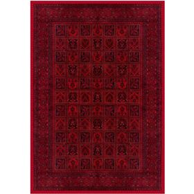 Çam Halı Gloria TD720 Bordo Afgan Desen Dokuma Saçaklı Kilim