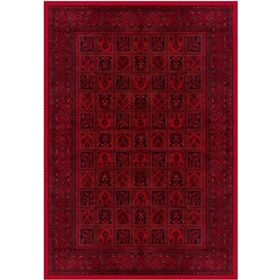Çam Halı Gloria TD720 Bordo Afgan Desen Dokuma Saçaklı Kilim