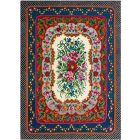Çam Halı Gloria TD733 Multi Karabağ Desen Dokuma Saçaklı Kilim