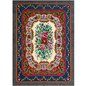Çam Halı Gloria TD733 Multi Karabağ Desen Dokuma Saçaklı Kilim