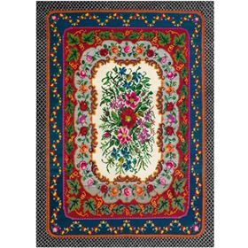 Çam Halı Gloria TD733 Multi Karabağ Desen Dokuma Saçaklı Kilim