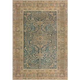 Çam Halı Gloria TD738 Mavi Klasik Desen Dokuma Saçaklı Kilim