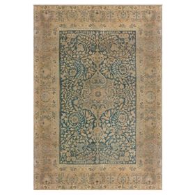 Çam Halı Gloria TD738 Mavi Klasik Desen Dokuma Saçaklı Kilim