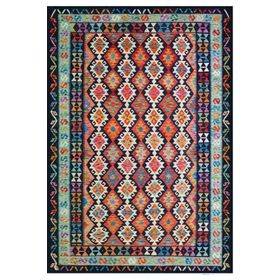 Çam Halı Gloria TD749 Multi Etnik Desen Dokuma Saçaklı Kilim