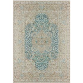 Çam Halı Gloria TD752 Mavi Klasik Desen Dokuma Saçaklı Kilim