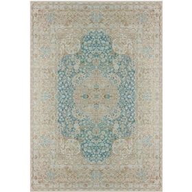 Çam Halı Gloria TD752 Mavi Klasik Desen Dokuma Saçaklı Kilim