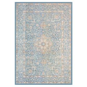 Çam Halı Gloria TD753 Mavi Klasik Desen Dokuma Saçaklı Kilim