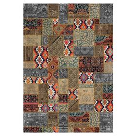 Çam Halı Gloria TD756 Multi Patchwork Desen Dokuma Saçaklı Kilim