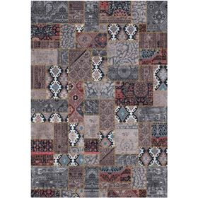 Çam Halı Gloria TD75601 Multi Patchwork Desen Dokuma Saçaklı Kilim