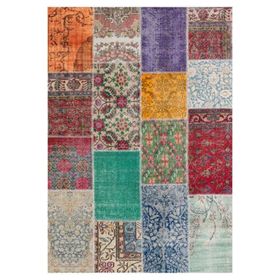 Çam Halı Gloria TD776 Multi Patchwork Desen Dokuma Saçaklı Kilim