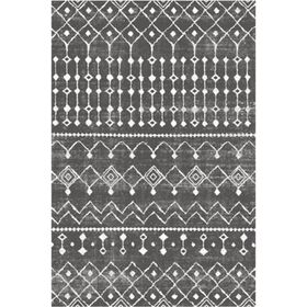 Çam Halı Gloria TD86202 Gri İskandinav Tarzı Dokuma Saçaklı Kilim