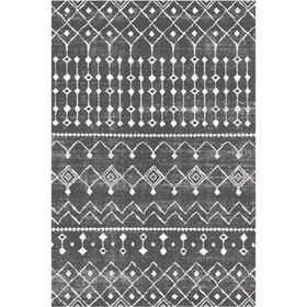 Çam Halı Gloria TD86202 Gri İskandinav Tarzı Dokuma Saçaklı Kilim