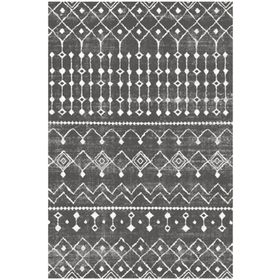 Çam Halı Gloria TD86202 Gri İskandinav Tarzı Dokuma Saçaklı Kilim