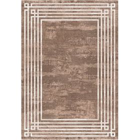 Çam Halı Gloria TD95401 Kahverengi Art Deco Modern Desen Dokuma Saçaklı Kilim