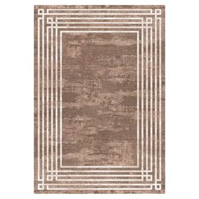 Çam Halı Gloria TD95401 Kahverengi Art Deco Modern Desen Dokuma Saçaklı Kilim