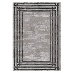 Çam Halı Gloria TD95402 Gri Art Deco Modern Desen Dokuma Saçaklı Kilim