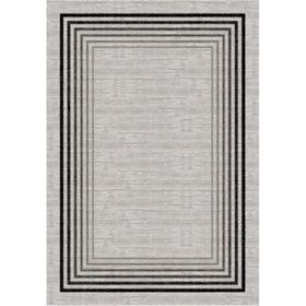 Çam Halı Gloria TD955 Gri Art Deco Modern Desen Dokuma Saçaklı Kilim
