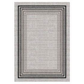 Çam Halı Gloria TD955 Gri Art Deco Modern Desen Dokuma Saçaklı Kilim