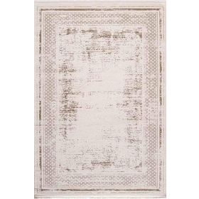 Çam Halı Lizbon 4503 Vizon Enti Halı Modern Eskitme Desenli Makine Halısı