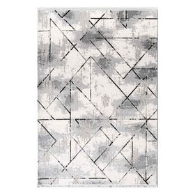 Çam Halı Lizbon 4511 Gri 80x300 cmEnti Halı Modern Eskitme Desenli Makine Halısı