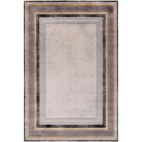 Çam Halı Naturel 1705 Gri Sarı 160x230 cm Romans Halı Modern Desenli Makine Halısı