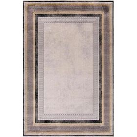Çam Halı Naturel 1705 Gri Sarı 160x230 cm Romans Halı Modern Desenli Makine Halısı