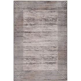 Çam Halı Naturel 1706 Gri 80x150 cm Romans Halı Modern Eskitme Desenli Makine Halısı