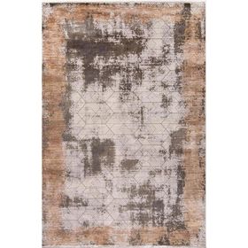 Çam Halı Naturel 1708 Gri Vizon 80x300 cm Romans Halı Modern Eskitme Desenli Makine Halısı