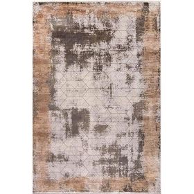 Çam Halı Naturel 1708 Gri Vizon 80x300 cm Romans Halı Modern Eskitme Desenli Makine Halısı
