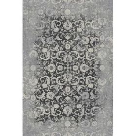 Çam Halı Naturel 1715 Gri 200x290 cm Romans Halı Eskitme Desenli Makine Halısı