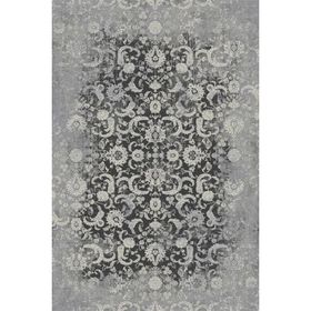 Çam Halı Naturel 1715 Gri 80x150 cm Romans Halı Eskitme Desenli Makine Halısı