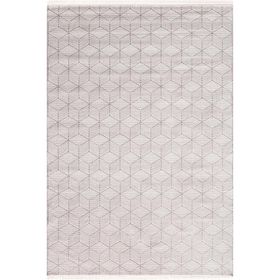 Çam Halı Norm 6211 Beyaz 80x300 cm Romans Halı Modern Desenli Makine Halısı