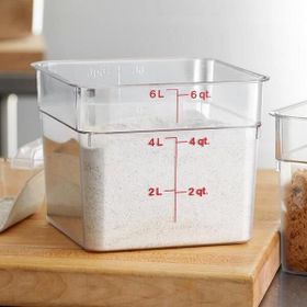 Cambro Polikarbon Camwear 5.7 Litre Ölçekli Kare Saklama Kabı