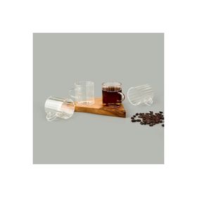 Cambu Borosilikat Cam 4'lü Espresso 150 ml Şeffaf Fincan Seti