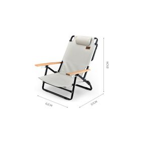 Campfesto Nomad Katlanabilir Outdoor Sandalye Ahşap Kollu Kamp Sandalyesi