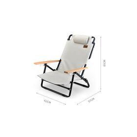 Campfesto Nomad Katlanabilir Outdoor Sandalye Ahşap Kollu Kamp Sandalyesi