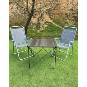 Campout Büyük Masa+2 Plaj Sandalye Set