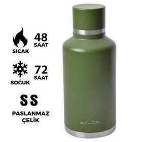 Campout NG165 2000 ml Çift Katmanlı Koyu Yeşil Termos