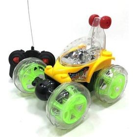 Can Ali Toys Çılgın Akrobat Işıklı Sarı Şarjlı Uzaktan Kumandalı Oyuncak Araba