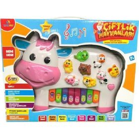 Can Ali Toys CNL-2222 Türkçe Hayvan Sesli Piyano İnek
