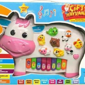 Can Ali Toys CNL-2222 Türkçe Hayvan Sesli Piyano İnek