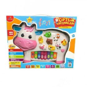 Can Ali Toys CNL-2222 Türkçe Hayvan Sesli Piyano İnek