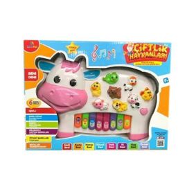 Can Ali Toys CNL-2222 Türkçe Hayvan Sesli Piyano İnek