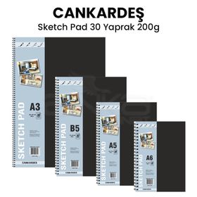 Can Kardeş Spiralli Sketch Pad 30 Yaprak 200 gr Defter