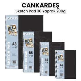 Can Kardeş Spiralli Sketch Pad 30 Yaprak 200 gr Defter