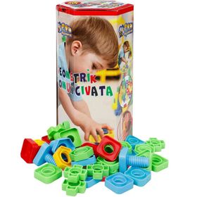 Can Oyuncak HC1011 65 Parça Geometrik Somun Cıvata